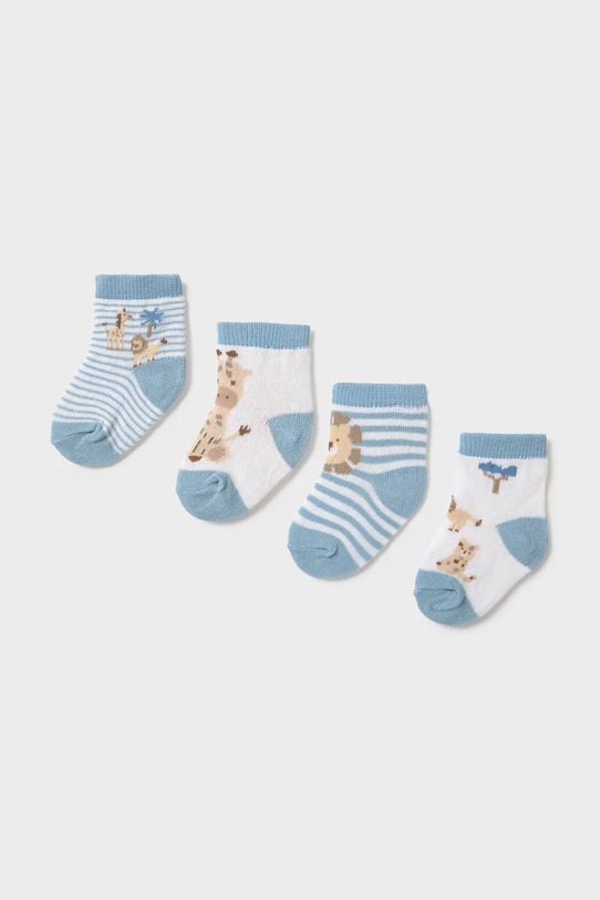 Mayoral Newborn skarpetki dziecięce 4-pack niebieski 9049.1E.Newborn.PPY2