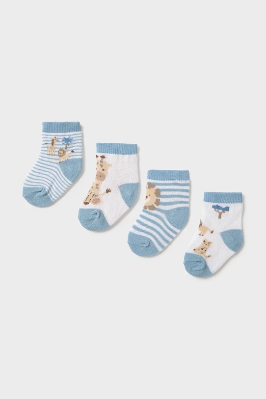 Mayoral Newborn skarpetki dziecięce 4-pack niebieski 9049.1E.Newborn.PPY2