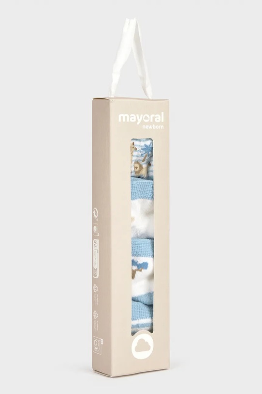 Chłopiec Mayoral Newborn skarpetki dziecięce 4-pack 9049.1E.Newborn.PPY2 niebieski