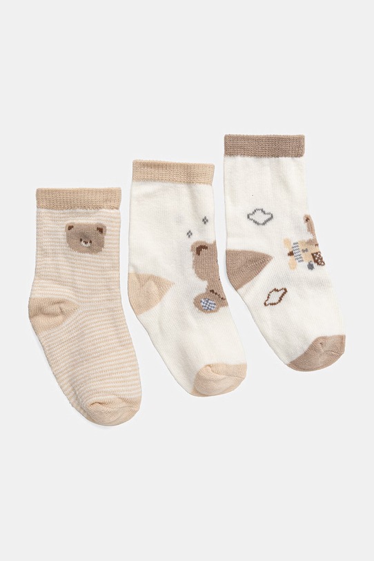 Mayoral Newborn skarpetki dziecięce 4-pack brązowy 9049.1E.Newborn.PPY2