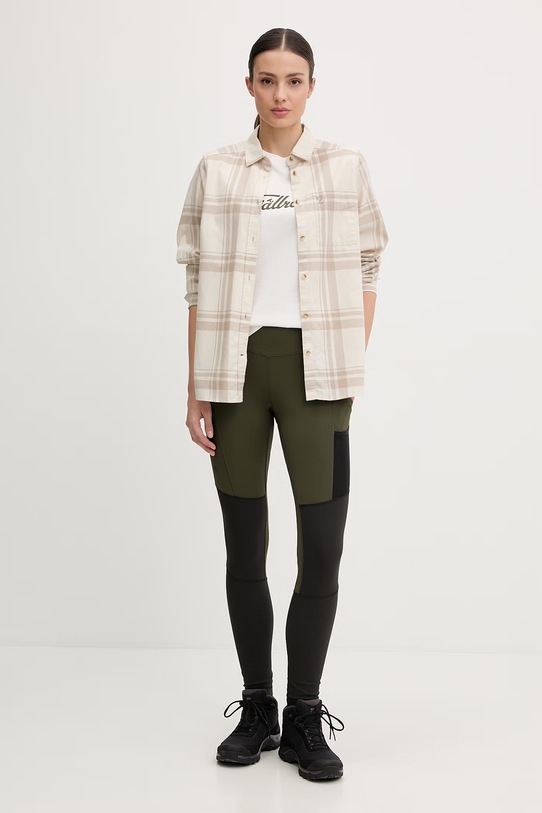 Fjallraven legginsy damskie Keb Agile F14200197 zielony SS26