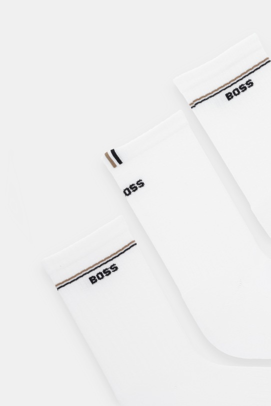 Κάλτσες BOSS 3P QS Iconic CC SP W 3-pack 50537322 λευκό SS26