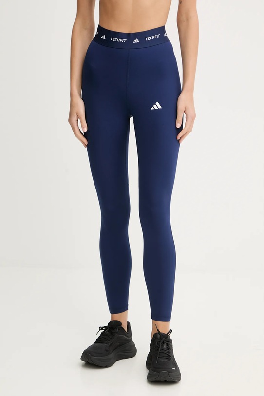 adidas Performance legginsy treningowe Techfit nadruk niebieski JY8362