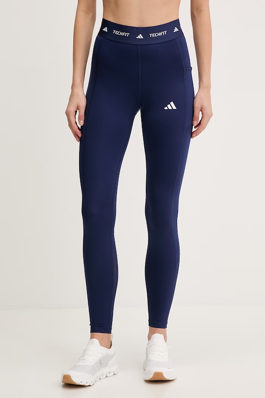 adidas Performance legginsy treningowe Techfit z elastanem niebieski JZ0792