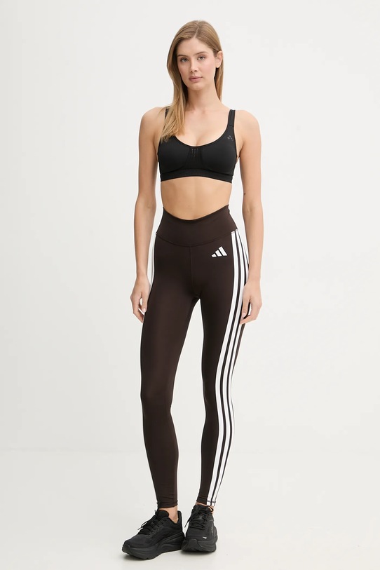 adidas Performance legginsy treningowe Optime KC2947 brązowy SS26