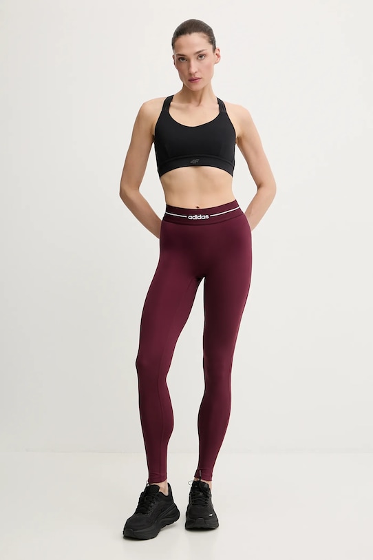 adidas Performance legginsy treningowe Hyperglam KC7675 bordowy SS26