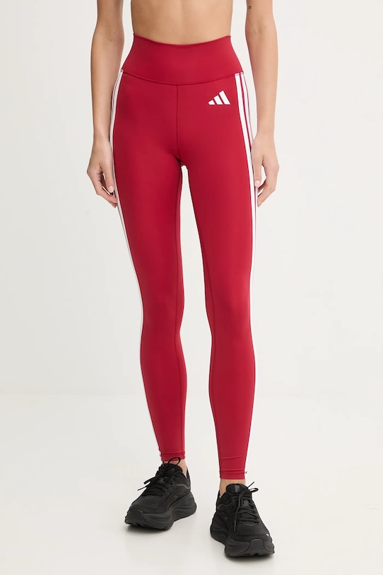 adidas Performance legginsy treningowe Essentials aplikacja bordowy KF8557