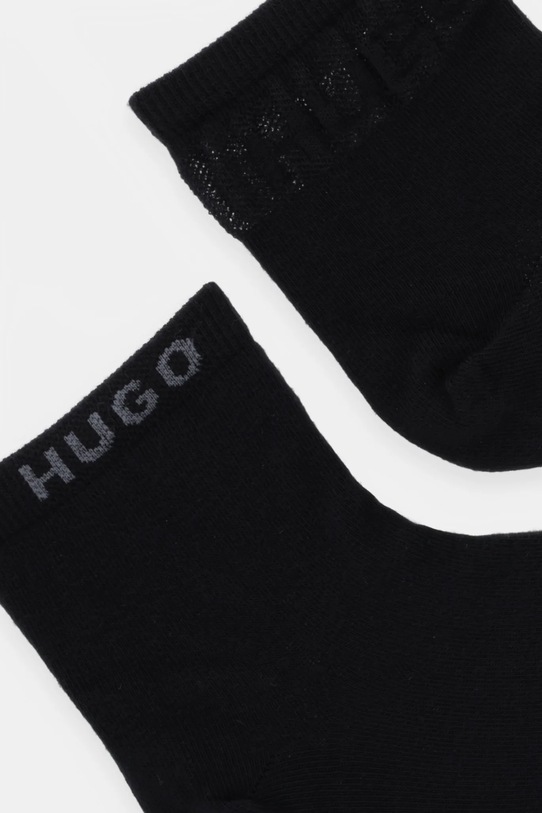 Čarape HUGO 2P SH MESH LOGO CC W 2-pack 50553451 crna SS26