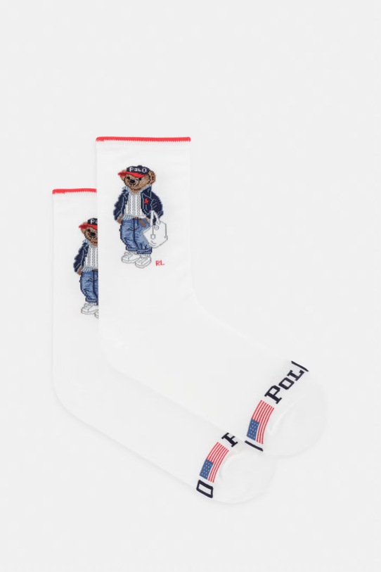 Polo Ralph Lauren skarpety damskie skarpetki długie biały 455P10250