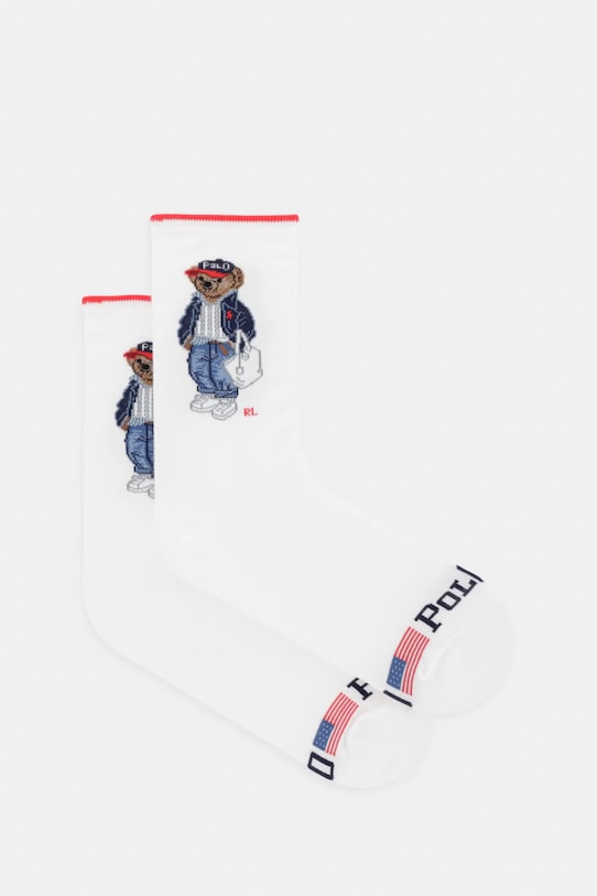 Polo Ralph Lauren skarpety damskie skarpetki długie biały 455P10250