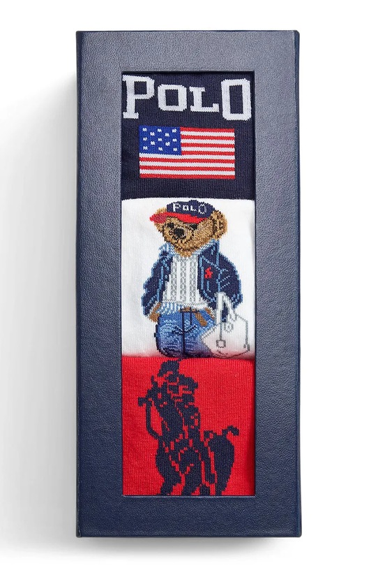 Чорапи Polo Ralph Lauren (3 чифта) 455P10258 бял SS26