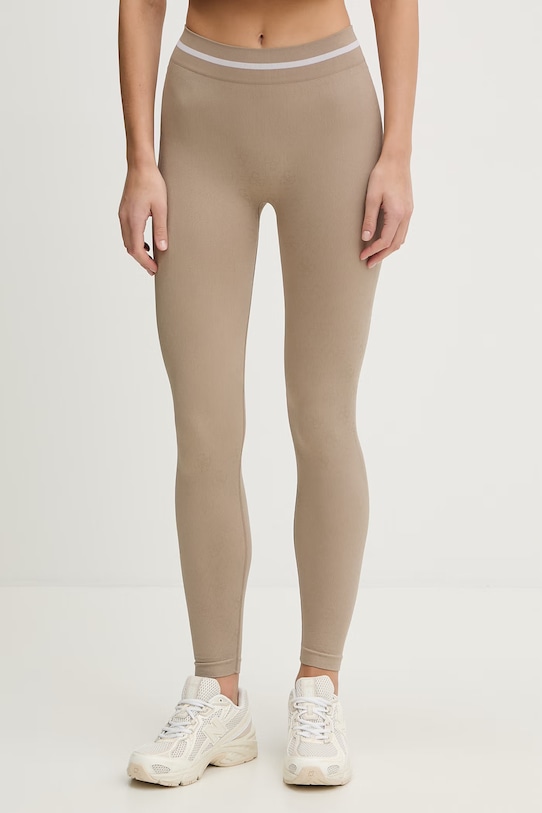 Guess spodnie PEPI wzorzyste beżowy V6RB05.Z4692