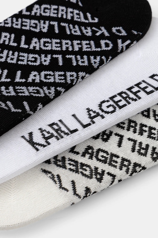 Κάλτσες Karl Lagerfeld K/MONOGRAM 3-pack A4W47033 λευκό SS26
