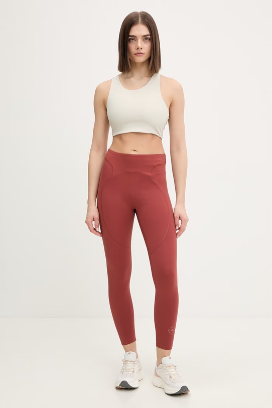 adidas by Stella McCartney legginsy treningowe JY8150 brązowy SS26