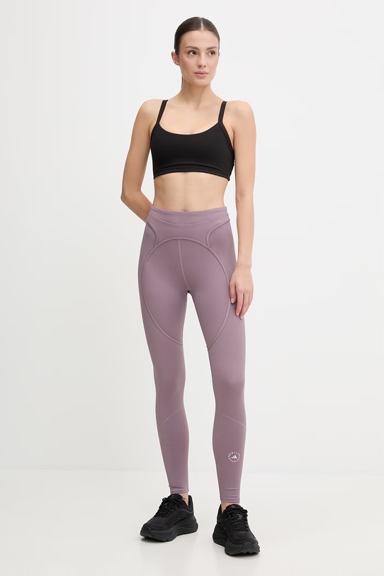 adidas by Stella McCartney legginsy treningowe JY8152 fioletowy SS26