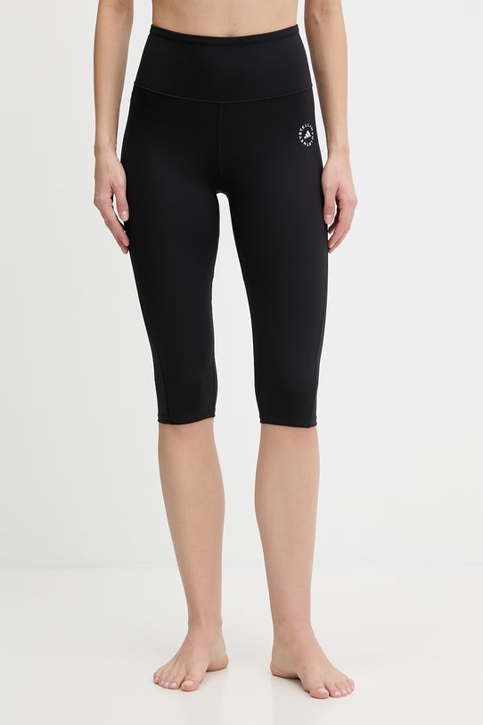 adidas by Stella McCartney legginsy do jogi Yoga Capri nadruk czarny JY8180