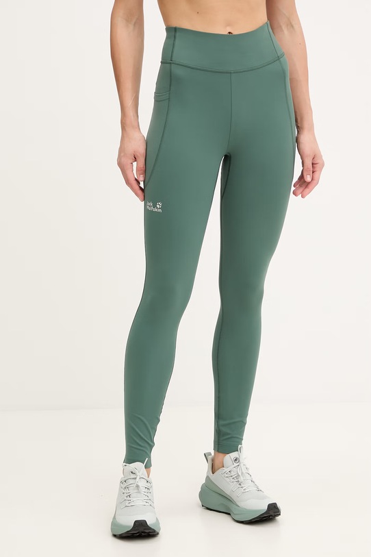 Jack Wolfskin legginsy damskie Wildstride zielony A65787