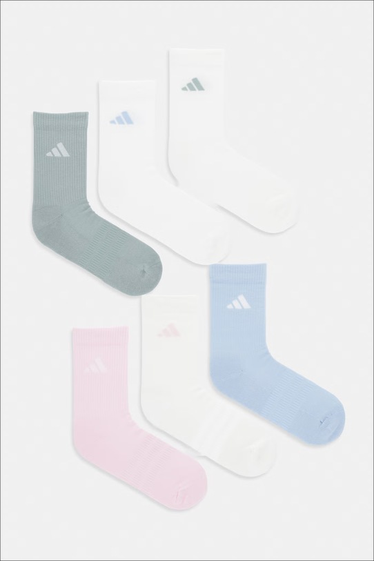 Ponožky adidas 6-pack potisk bílá JZ7644