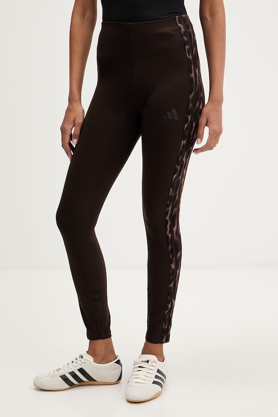adidas legginsy wzorzyste brązowy KA2793