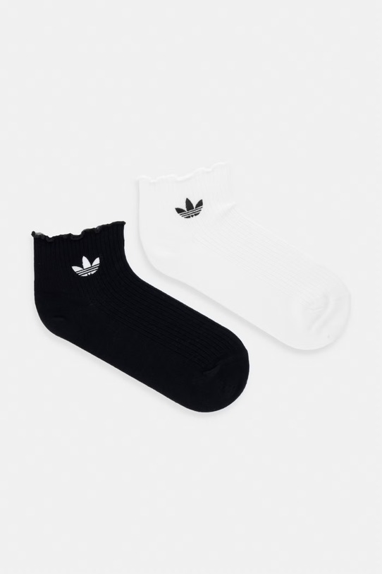 adidas Originals skarpety damskie z bawełną Ruffle 2-pack biały KD8367
