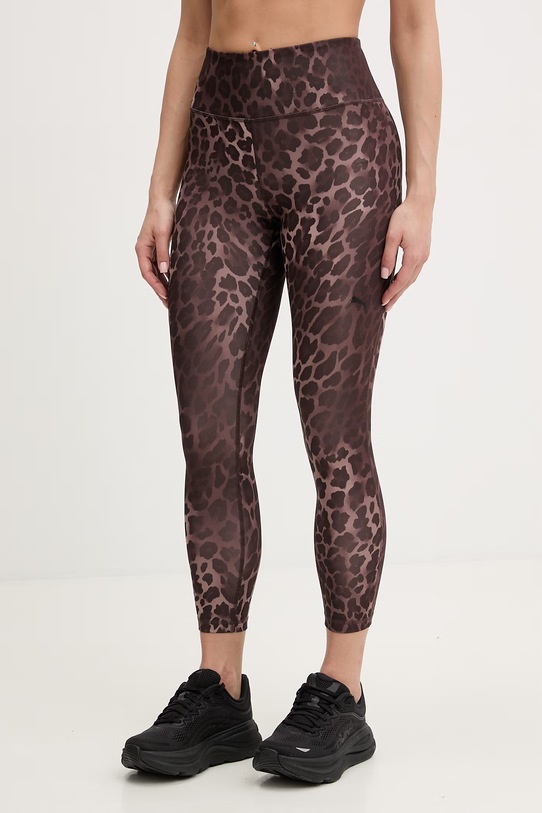 Puma legginsy damskie Essential Spotted Haze brązowy 528515