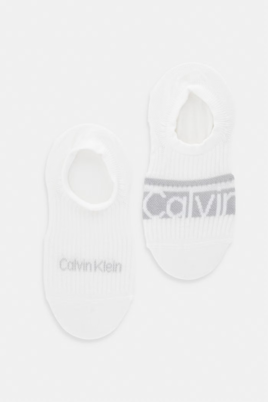 Calvin Klein skarpety stopki damskie 2-pack biały 701238130