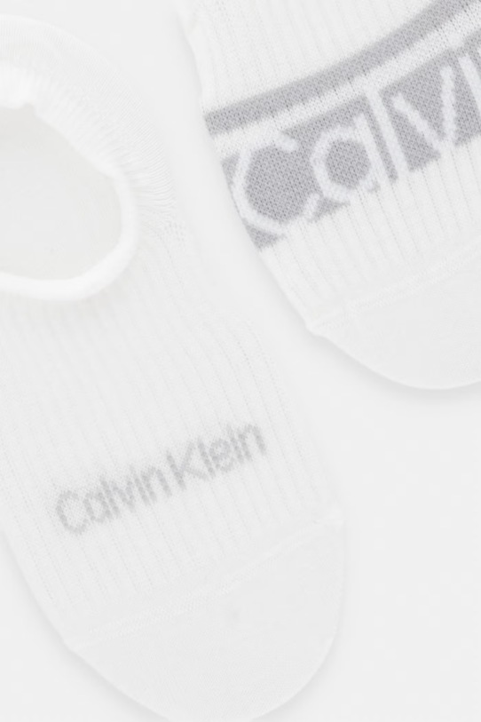 Calvin Klein skarpety stopki damskie 2-pack 701238130 biały SS26