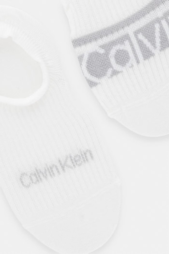 Calvin Klein skarpety stopki damskie 2-pack 701238130 biały SS26
