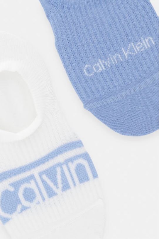 Calvin Klein skarpety stopki damskie 2-pack 701238130 niebieski SS26