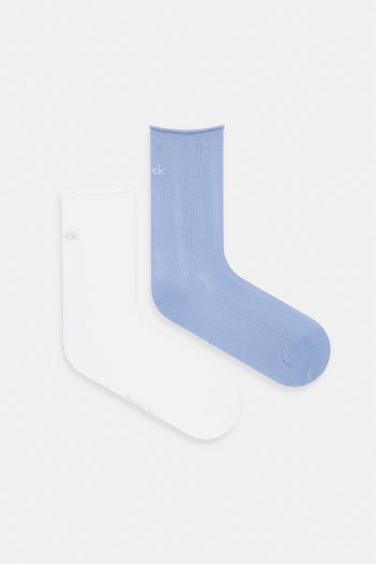 Calvin Klein skarpety damskie 2-pack niebieski 701238120