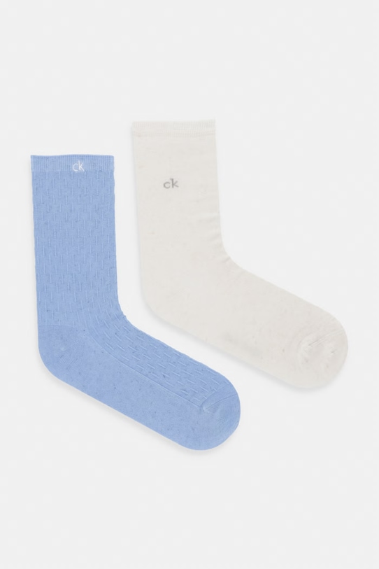 Calvin Klein skarpety damskie 2-pack niebieski 701238803