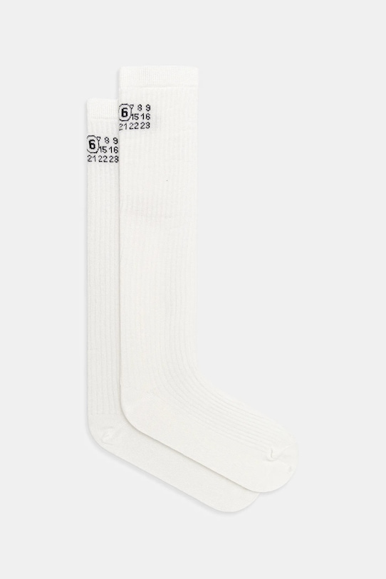 Κάλτσες MM6 Maison Margiela ψηλές κάλτσες λευκό S52TL0038.M13244.101