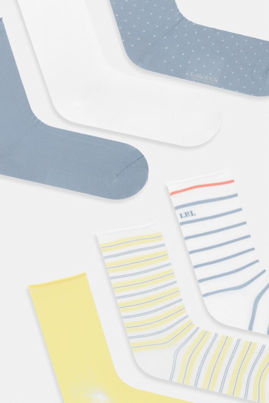 Lauren Ralph Lauren Skarpety damskie 6-pack 454P14514 biały SS26