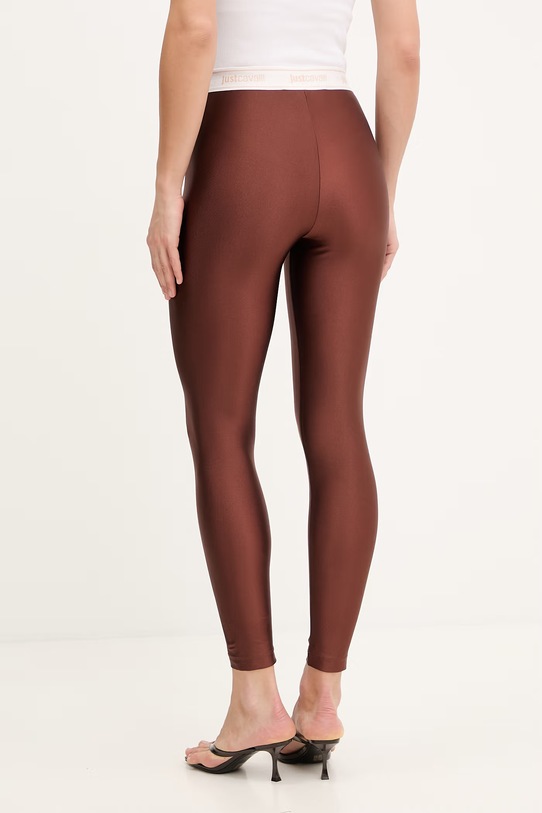 Odzież Just Cavalli legginsy damskie 80PAC100.J0108 brązowy