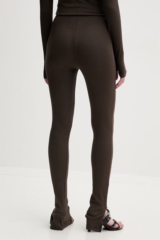 Odzież La Mania legginsy damskie z wiskozą BETSY BETSY brązowy