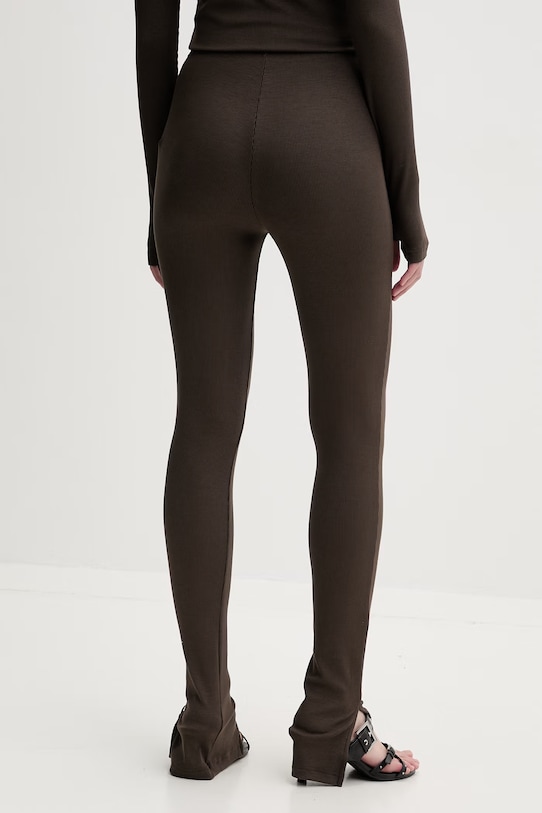 Odzież La Mania legginsy damskie z wiskozą BETSY BETSY brązowy