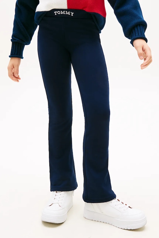 Tommy Hilfiger spodnie dresowe dziecięce z elastanem granatowy KG0KG08980.116.122.PPY2