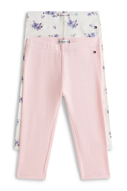 Tommy Hilfiger legginsy niemowlęce 2-pack wzorzyste różowy KN0KN02201.G.PPY2