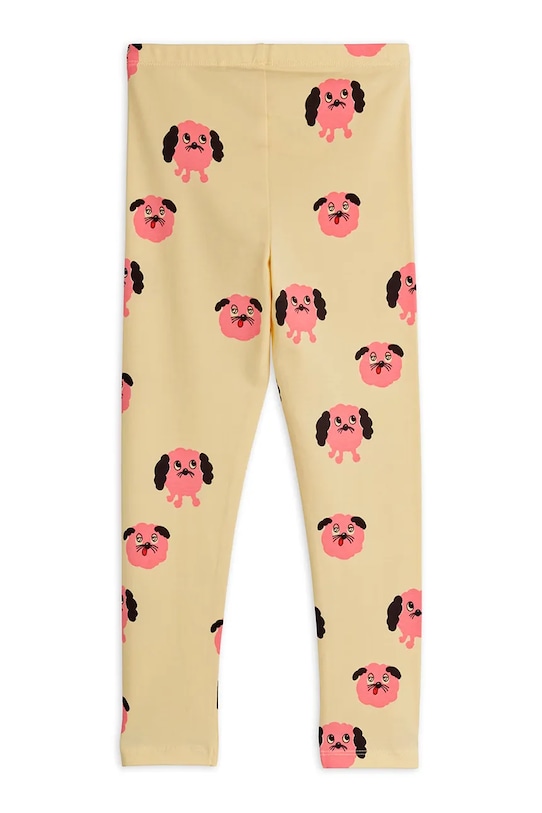 Mini Rodini legginsy dziecięce Doggies 26130117 żółty SS26