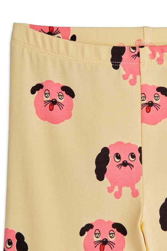 Dziewczynka Mini Rodini legginsy dziecięce Doggies 26130117 żółty