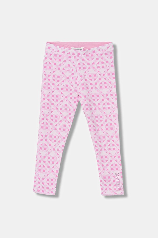Guess legginsy dziecięce z elastanem różowy K6RB02.K6YW4.PPY2