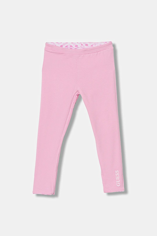 Guess legginsy dziecięce K6RB02.K6YW4.PPY2 różowy SS26