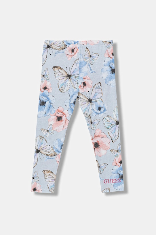 Guess legginsy dziecięce wzorzyste niebieski K6RB07.J1314.PPY2