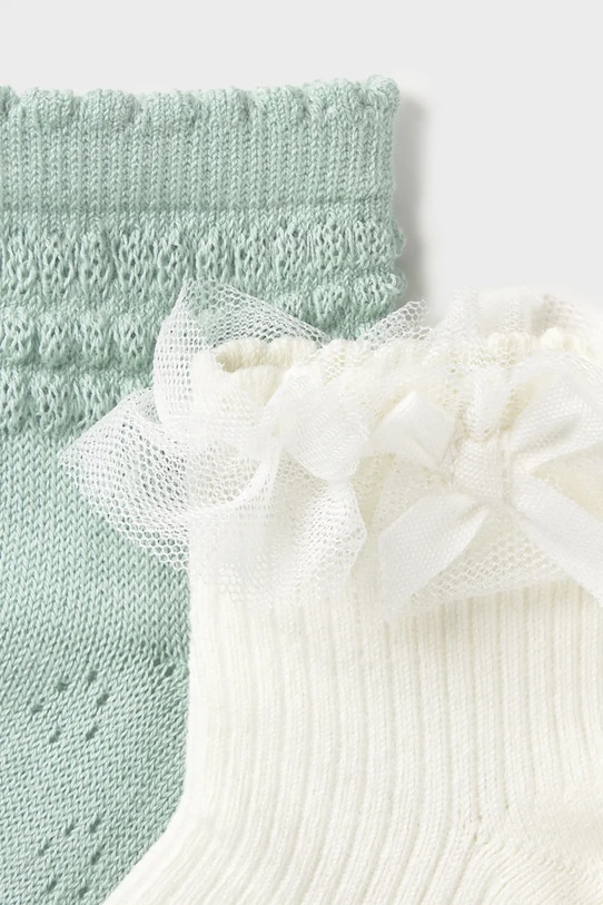 Mayoral skarpetki dziecięce 2-pack 10140.4D.Baby.PPY2 zielony SS26