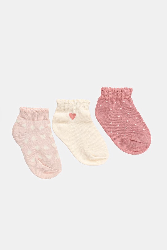 Mayoral skarpetki dziecięce 3-pack różowy 10141.4F.Baby.PPY2