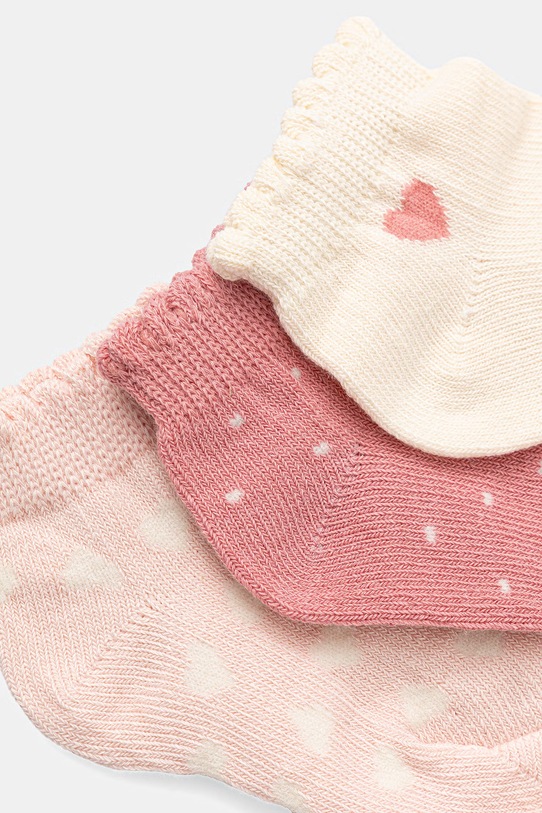 Mayoral skarpetki dziecięce 3-pack 10141.4F.Baby.PPY2 różowy SS26