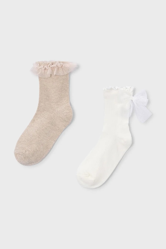 Детски чорапи Mayoral (2 чифта) бежов 10184.6A.Mini.PPY2