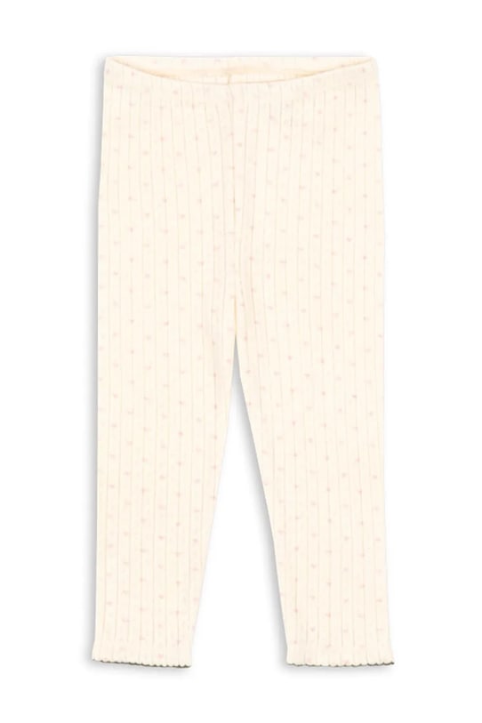 Otroške pajkice Konges Sløjd MINNIE PANTS GOTS Pletenina bež KS105006.PPY2
