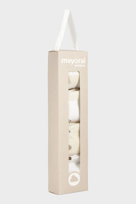 Dziewczynka Mayoral Newborn skarpetki niemowlęce 4-pack 9054.2D.Newborn.PPY2 beżowy