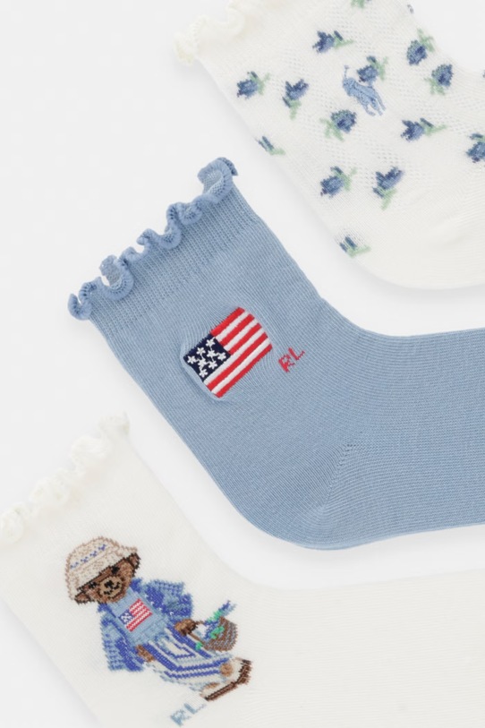 Polo Ralph Lauren skarpety dziecięce 3-pack 446P11072001 niebieski SS26